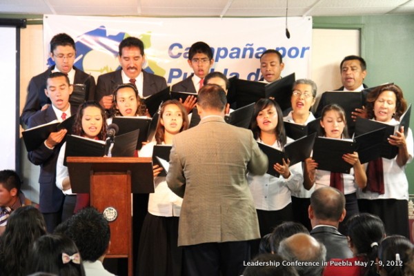Our church choir singing during the last night at our conference