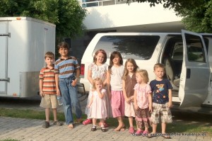 Some of the Knabb's kids and some of our kids