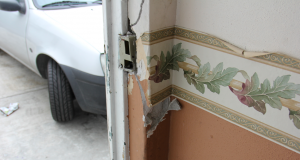 Both, the front gate and the entrance door were forced open