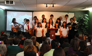Our Rondalla singing for our 10th Year Anniversary in our church in Puebla